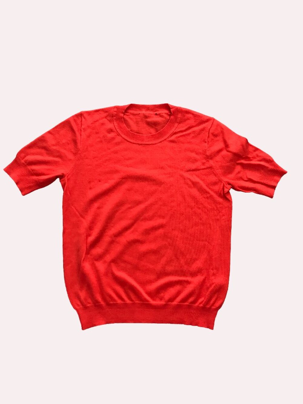 J.Crew Re-Imagined Short Sleeve Crewneck Sweater | Lyocell-Silk Blend | Red | SM